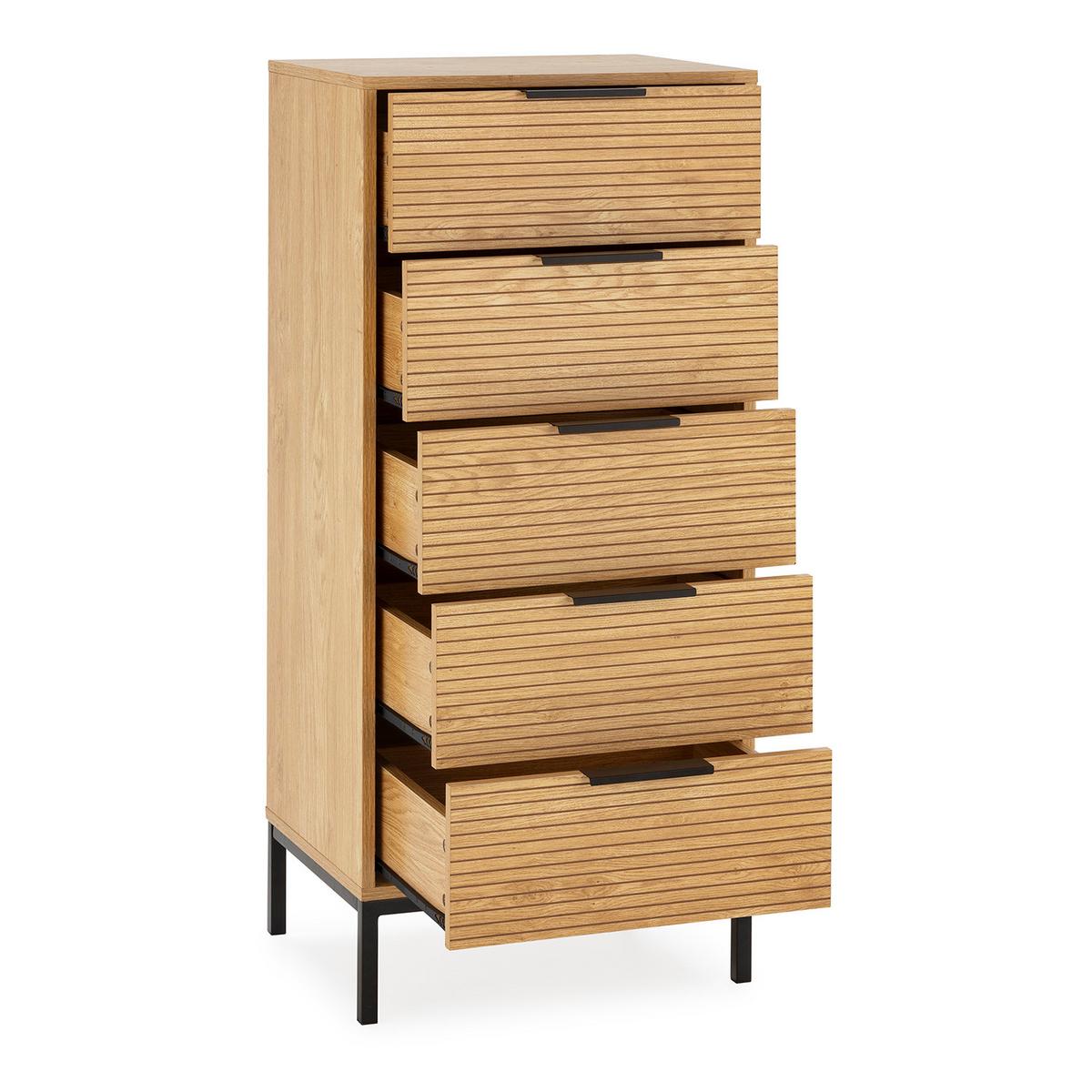 KOMMODE 50/115/40 Monica Eichenfarbe - Honigeiche, Holzwerkstoff (50/115/40cm) - VS Venta-stock