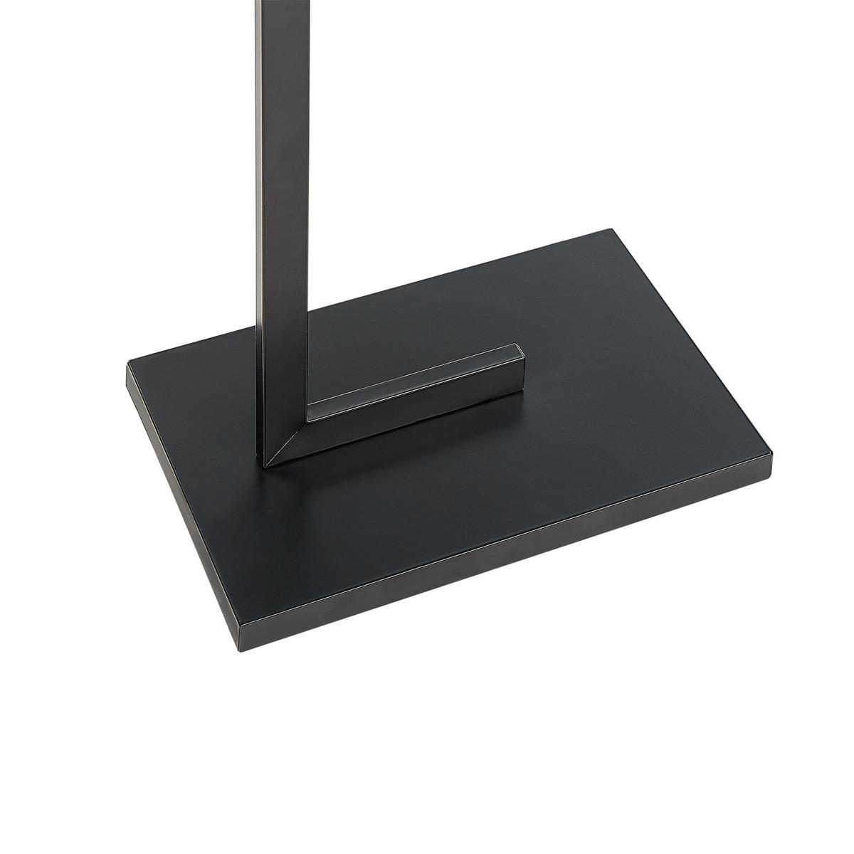 HANDTUCHSTÄNDER Stahlschwarz 45x86 cm Selva - Schwarz, Metall (45/86/20cm) - Beliani