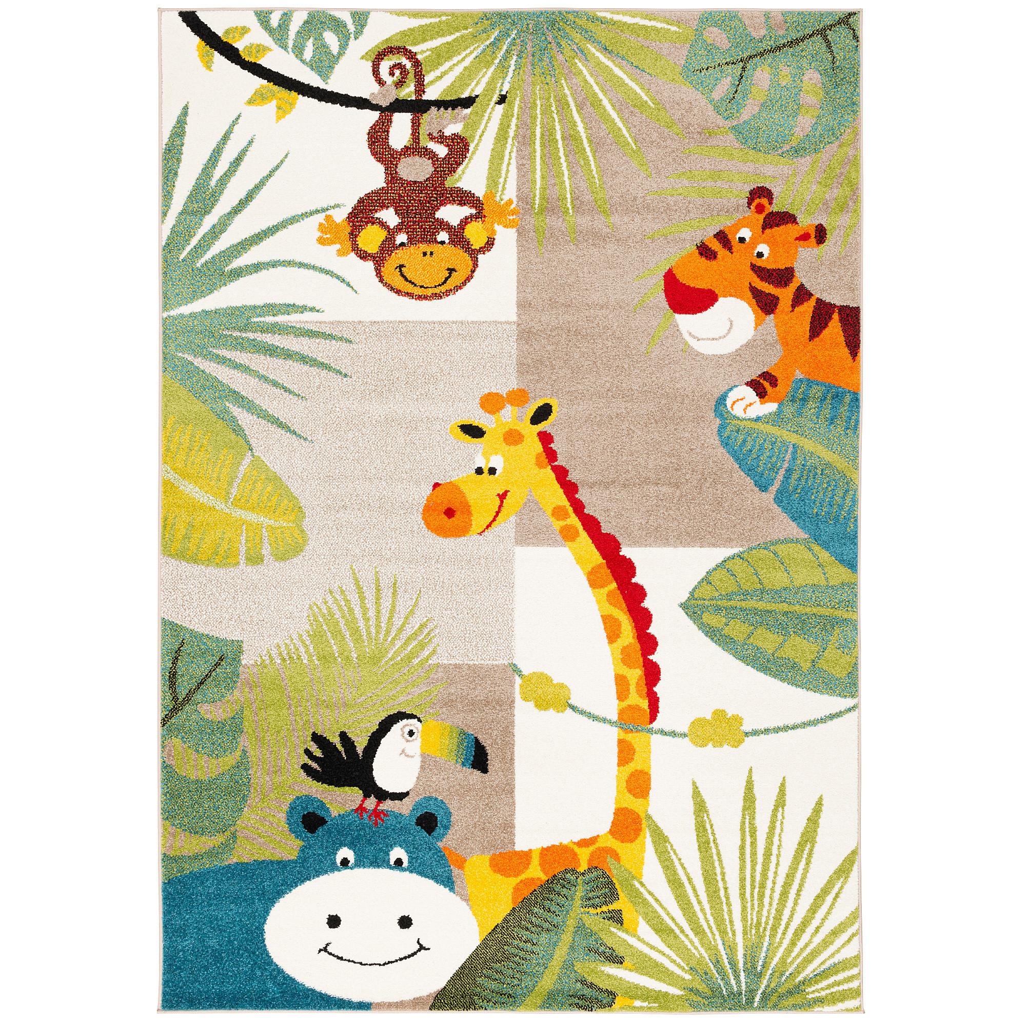 KINDER TEPPICH SOFTSTAR KIDS TIERWELT - Multicolor, Textil (140/200cm) - Pergamon