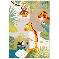 KINDER TEPPICH SOFTSTAR KIDS TIERWELT - Multicolor, Textil (140/200cm) - Pergamon