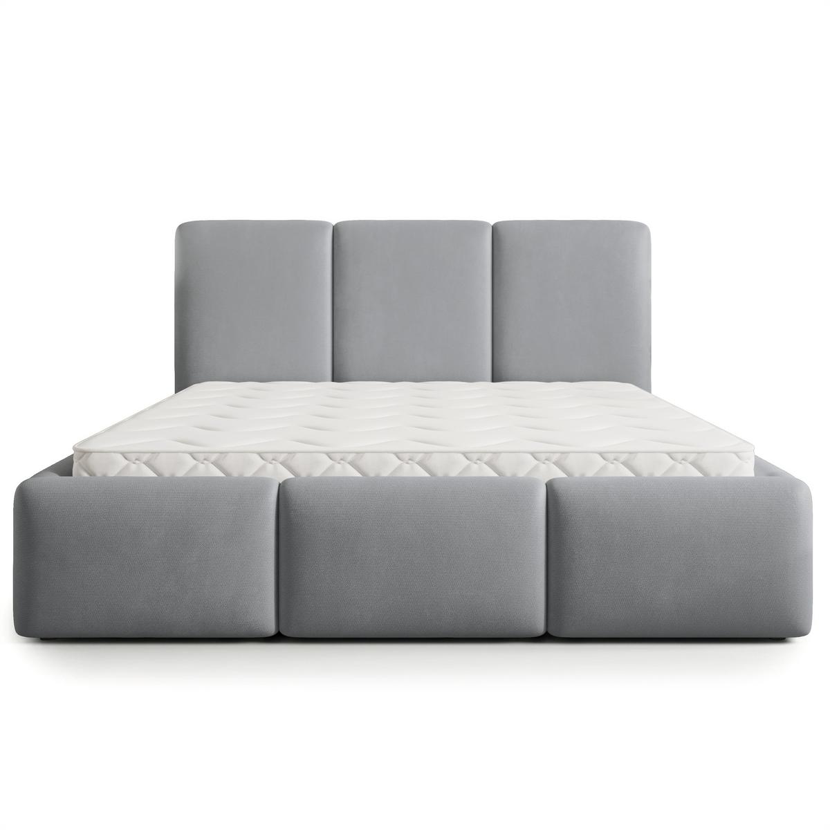 POLSTERBETT ARSIL 200x200 cm mit Bettkästen - Grau - Grau, Holz/Textil (200/200cm) - MASSENO