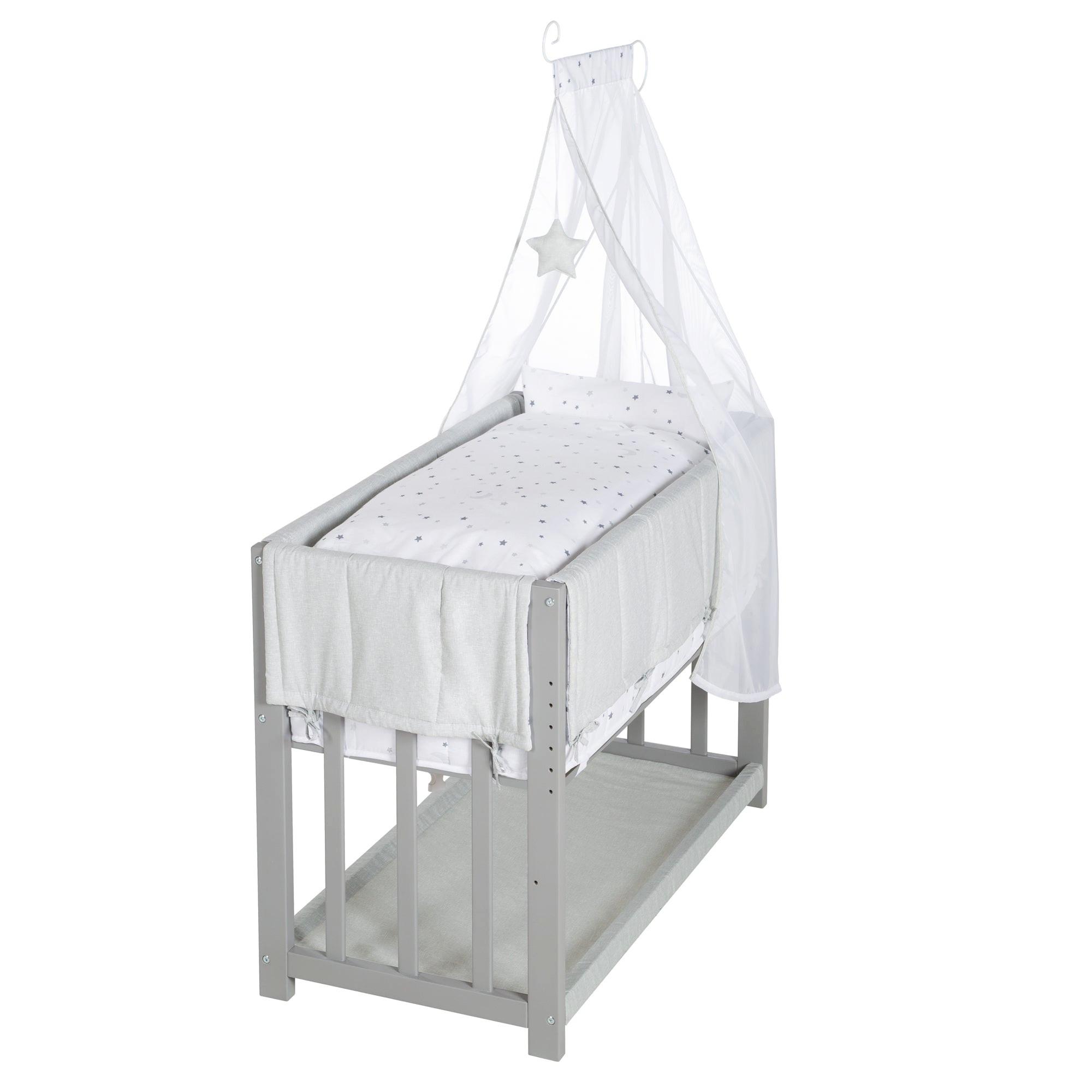 BEISTELLBETT Sternenzauber grau 3in1 Set 90 x 45 cm - Taupe, Holzwerkstoff (45/90cm) - Roba