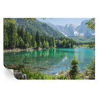 FOTOTAPETE 104x70 cm - Grüner See - Grün, Textil (104/70cm) - Wallfluent