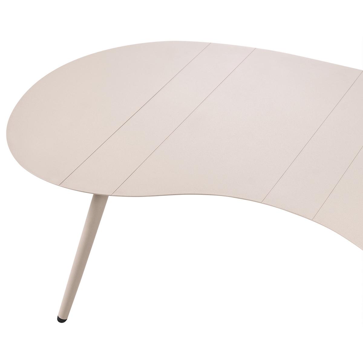 COUCHTISCH outdoor 65/130 cm Metall Beige Parori - Beige, Metall (65/130/81cm) - Beliani
