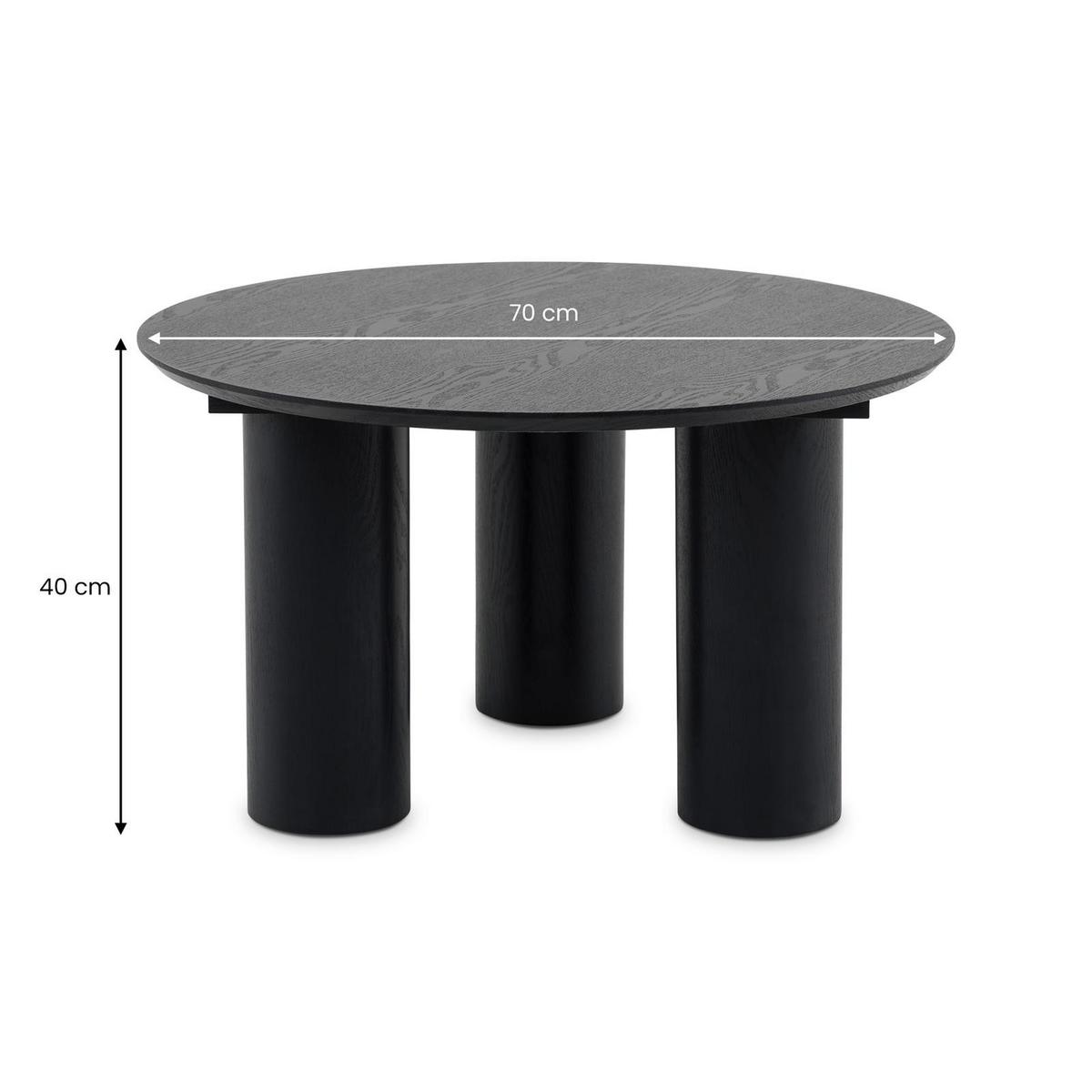 COUCHTISCH ESTER schwarz - Schwarz, Holzwerkstoff (70/70/40cm) - IDIMEX
