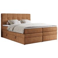 BOXSPRINGBETT ERNI KING 140/200 Orange Struktur - H3 - Orange, Holz/Textil (140/200cm) - MKS