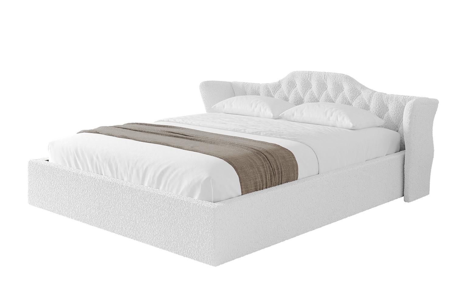 POLSTERBETT mit Bettkasten und Lattenrost, Bett mit Matratze H3/H4 - ZORAN-V1 180x200 Weiß - Weiß, Holzwerkstoff/Textil (180/200cm) - ALTDECOR