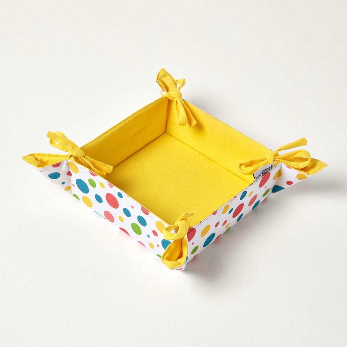BROTKORB Bunte Punkte – faltbar mit Wende-Design - Multicolor, Textil (22/7/22cm) - Homescapes