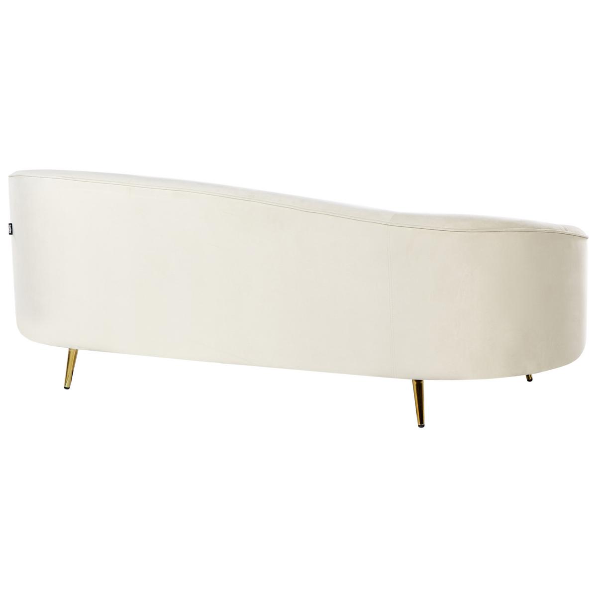 SOFA 3-Sitzer Beige Savar - Beige, Textil (183/75/85cm) - Beliani