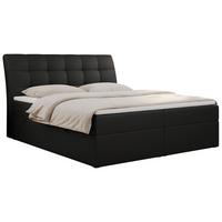 BOXBETT DIEGOS 180/200 Schwarz Kunstleder - H3 - Schwarz, Holz/Textil (180/200cm) - MKS
