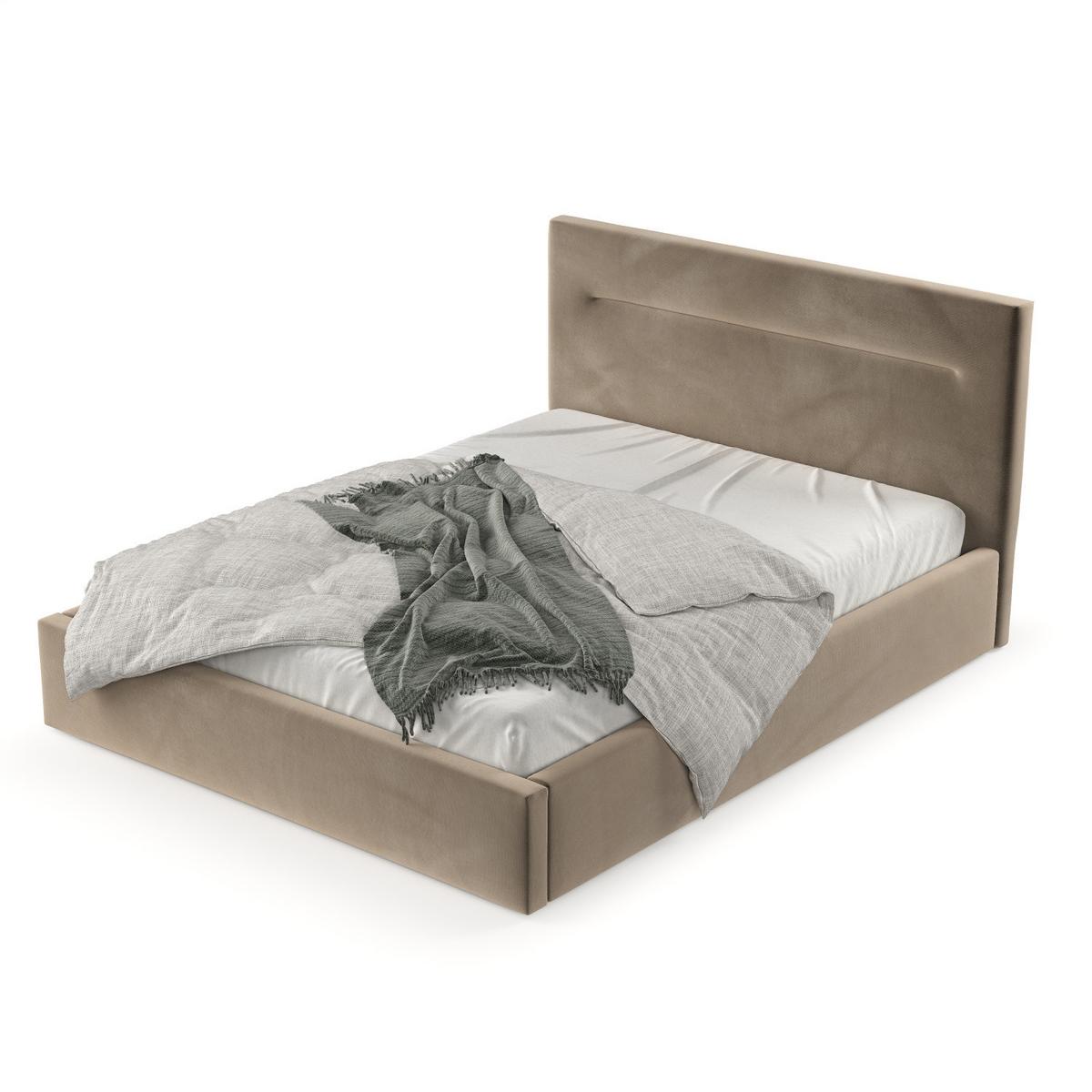 POLSTERBETT Liline 140/200 cm Taupe im Paros Stoff - Taupe/Schwarz, Holz/Holzwerkstoff (140/200cm) - AltaBeds