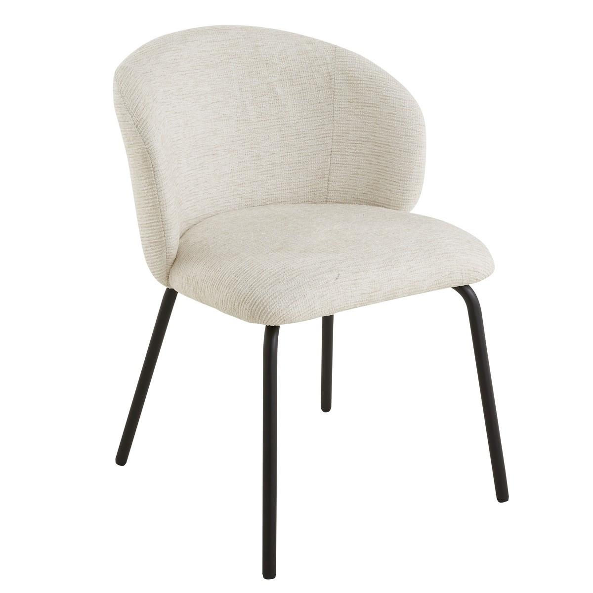 2ER-SET Stühle mit gepolsterter Sitzfläche und Rückenlehne Vesper 57/56/78 cm - Beige, Holzwerkstoff (49/79/56cm) - Calicosy