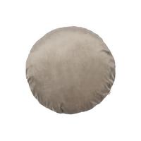 KISSENHÜLLE Rund Samt&Sonders taupe 80 cm Ø - Taupe, Textil (80/80cm) - beties Heimtextil