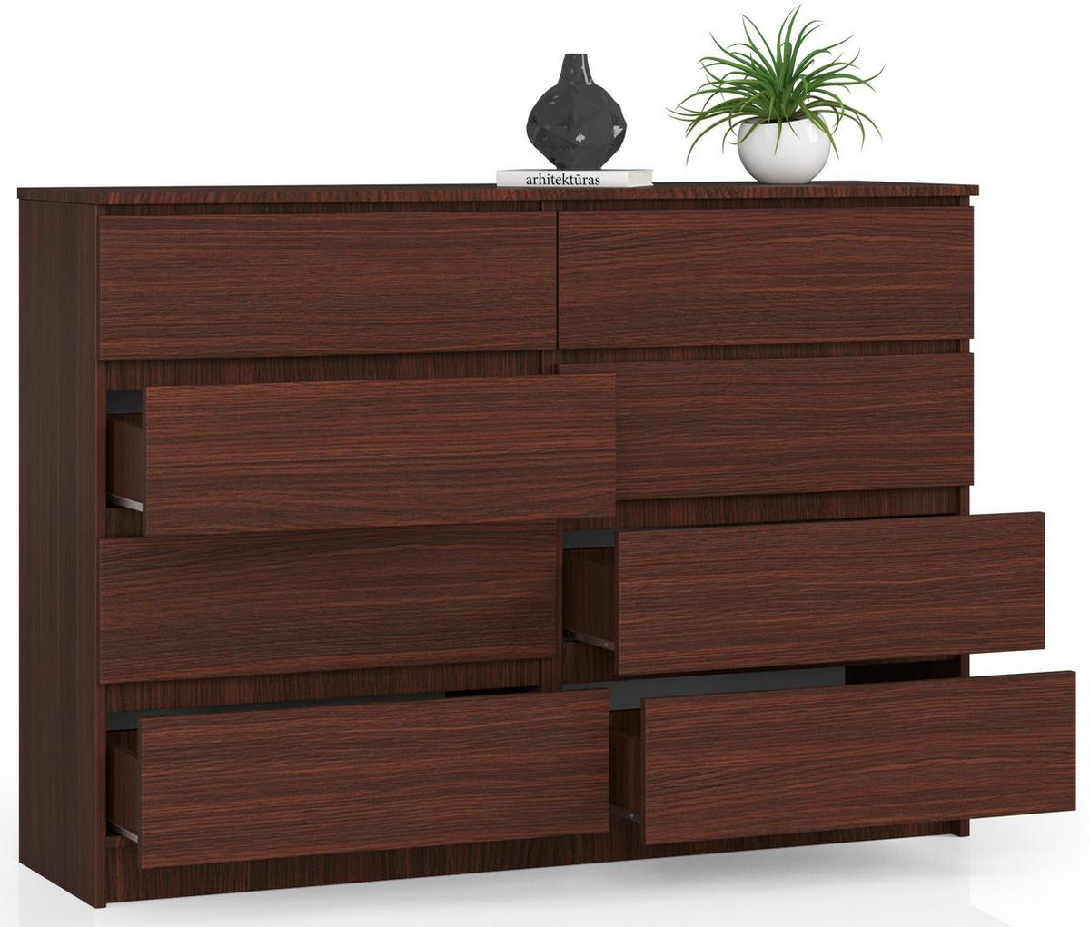 KOMMODE Dunkelbraun 99/138/40 - Dunkelbraun, Holzwerkstoff (138/99/40cm) - RAUMHIRSCH FURNITURE