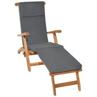 DECKCHAIRAUFLAGE Loftlux DC 175/45/5 cm Graphitgrau - Grau, Textil (45/5/175cm) - Beautissu 