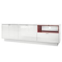 LOWBOARD Metro Einsatz in Bordeaux Hochglanz - Bordeaux, Holzwerkstoff (153/48/37cm) - Vladon