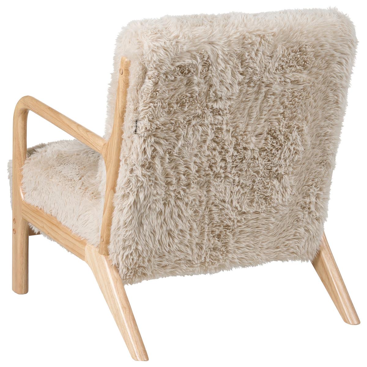 SESSEL Hellbeige Skovde - Beige/Braun, Kunststoff (65/78/80cm) - Beliani