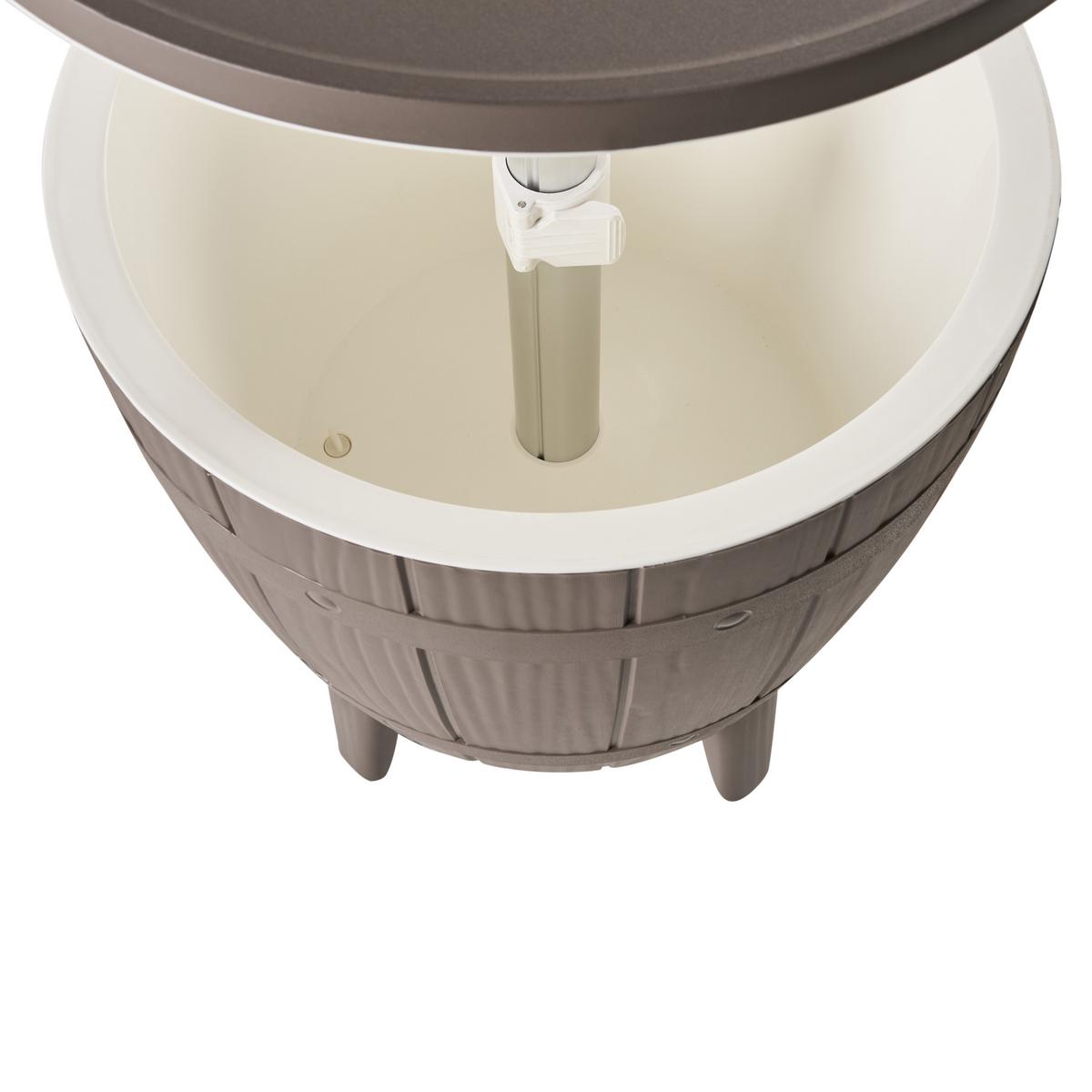 KÜHLBAR 49/49 cm Taupe Silg - Taupe, Kunststoff (49/49/58cm) - Beliani