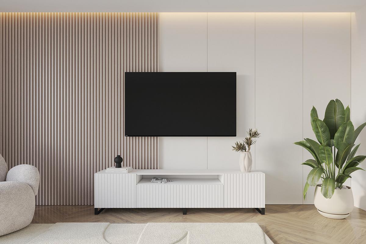 LOWBOARD KITO-S 200x53x41 cm - Weiß - Schwarz/Weiß, Holzwerkstoff (200/53/41cm) - ALTDECOR