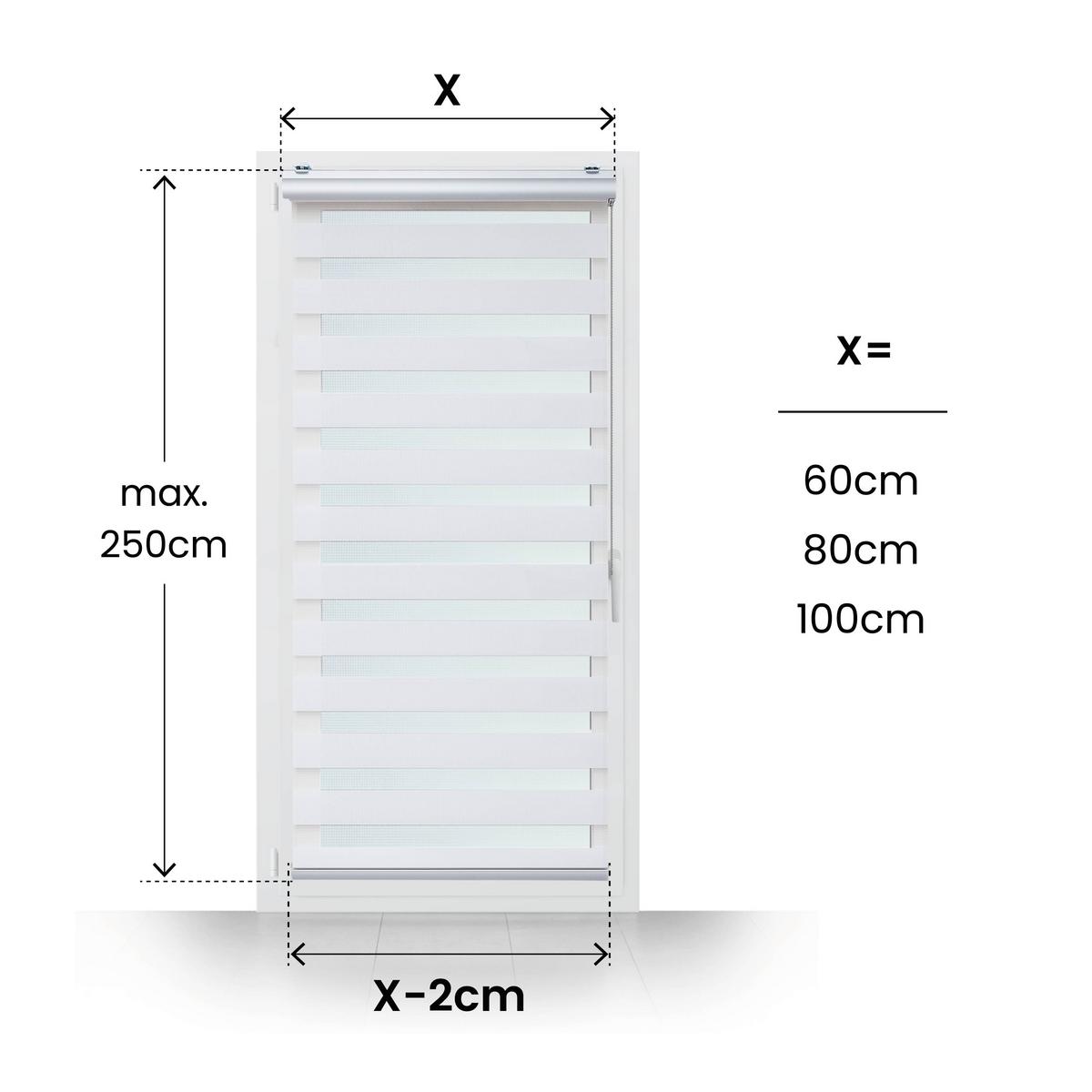 TAG-UND-NACHT-ROLLO Plus Easyfix Weiß 60x250 - Weiß, Kunststoff (60/250/1cm) - STORESDECO