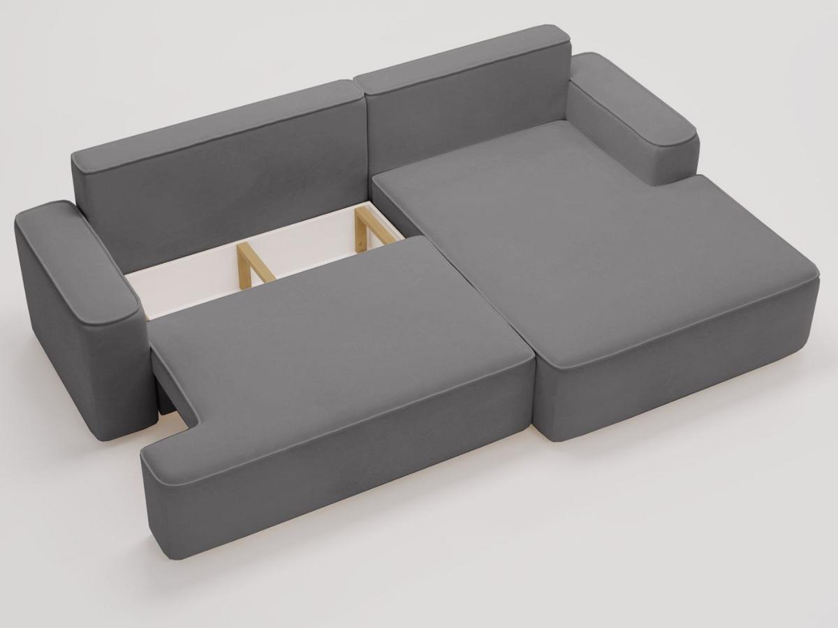 ECKSOFA California Grau Rechts - Grau, Holz/Textil (270/165cm) - Graingold