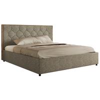POLSTERBETT LARINO CLASSIC 160/200 - Grau Strukture - Multipocket-Matratze - Grau, Textil (160/200cm) - MKS