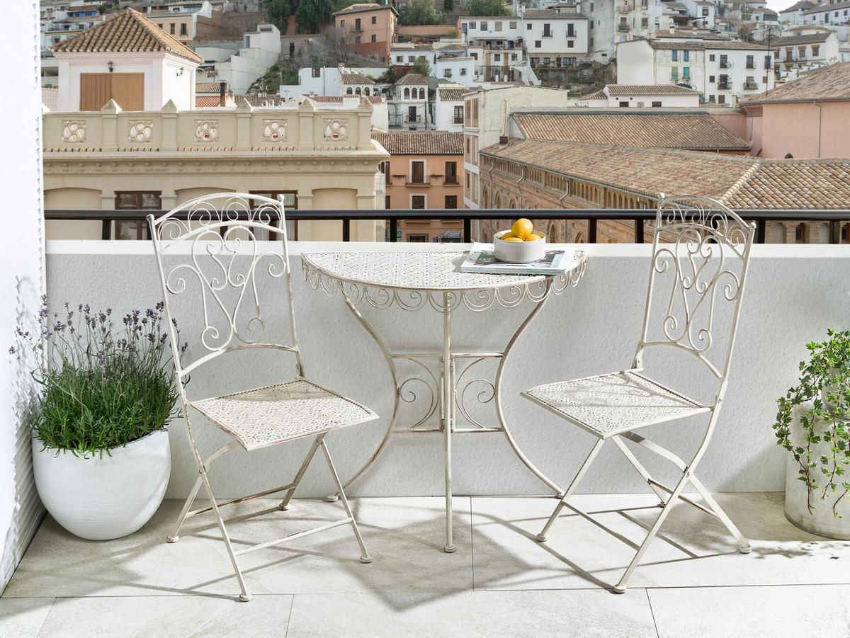 BISTRO-SET Beige Juina - Beige, Metall - Beliani