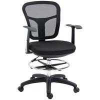 BÜROSTUHL, Drehstuhl, Mesh, Schwarz - Schwarz, Kunststoff (59/115/59cm) - Vinsetto