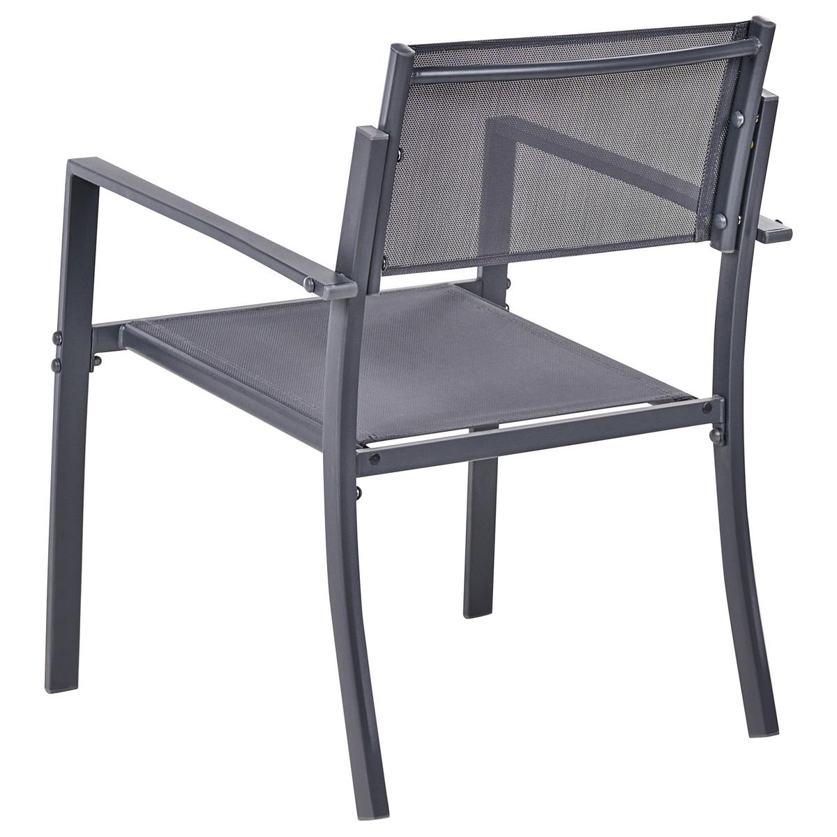 BISTRO-SET Metall Dunkelgrau Tavoleto - Dunkelgrau, Metall - Beliani