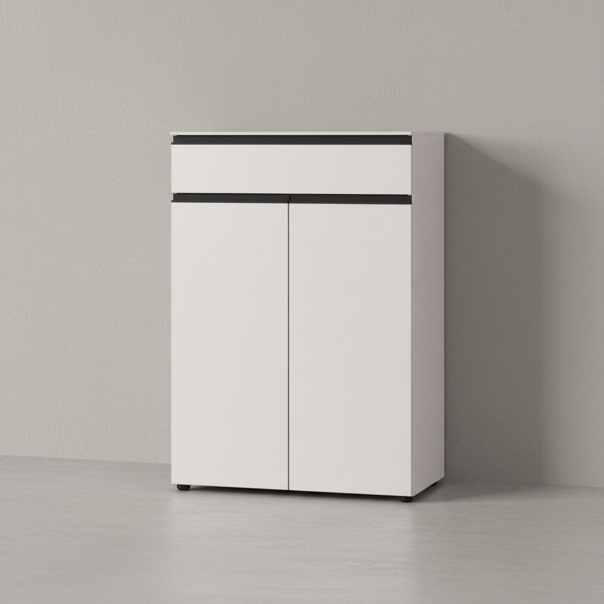 AKTENSCHRANK mit Schublade Soft-Close 81x120x40 cm Greige - Beige, Holzwerkstoff (81/120/40cm) - KADIMA DESIGN