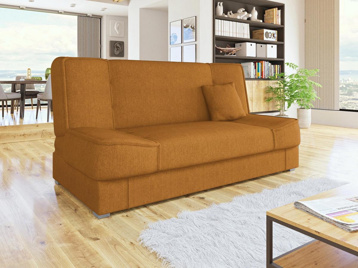 SCHLAFSOFA Gabi - Gelb/Silberfarben, Holz/Kunststoff (175/80/80cm) - MIRJAN24