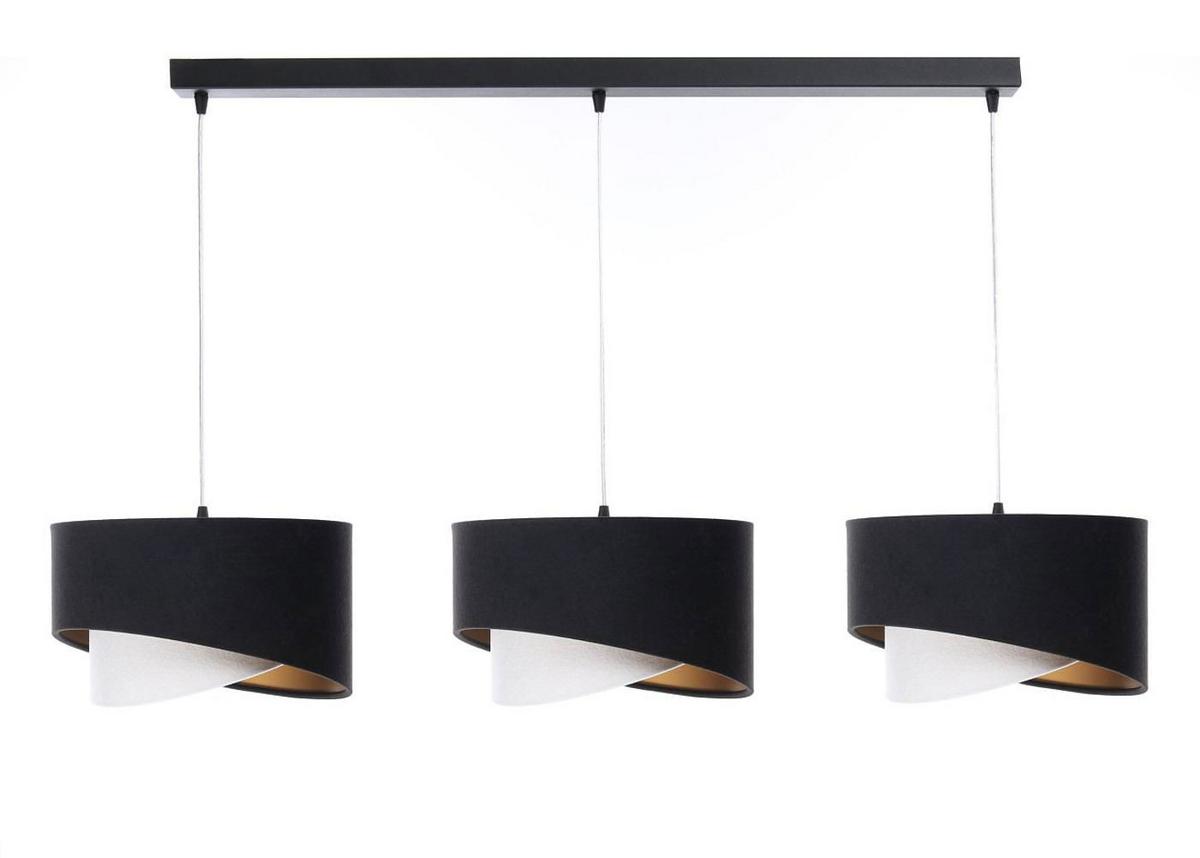 HÄNGELEUCHTE Schwarz 30/18 cm - Schwarz/Weiß, Kunststoff (30/0.3/18cm) - ONZENO