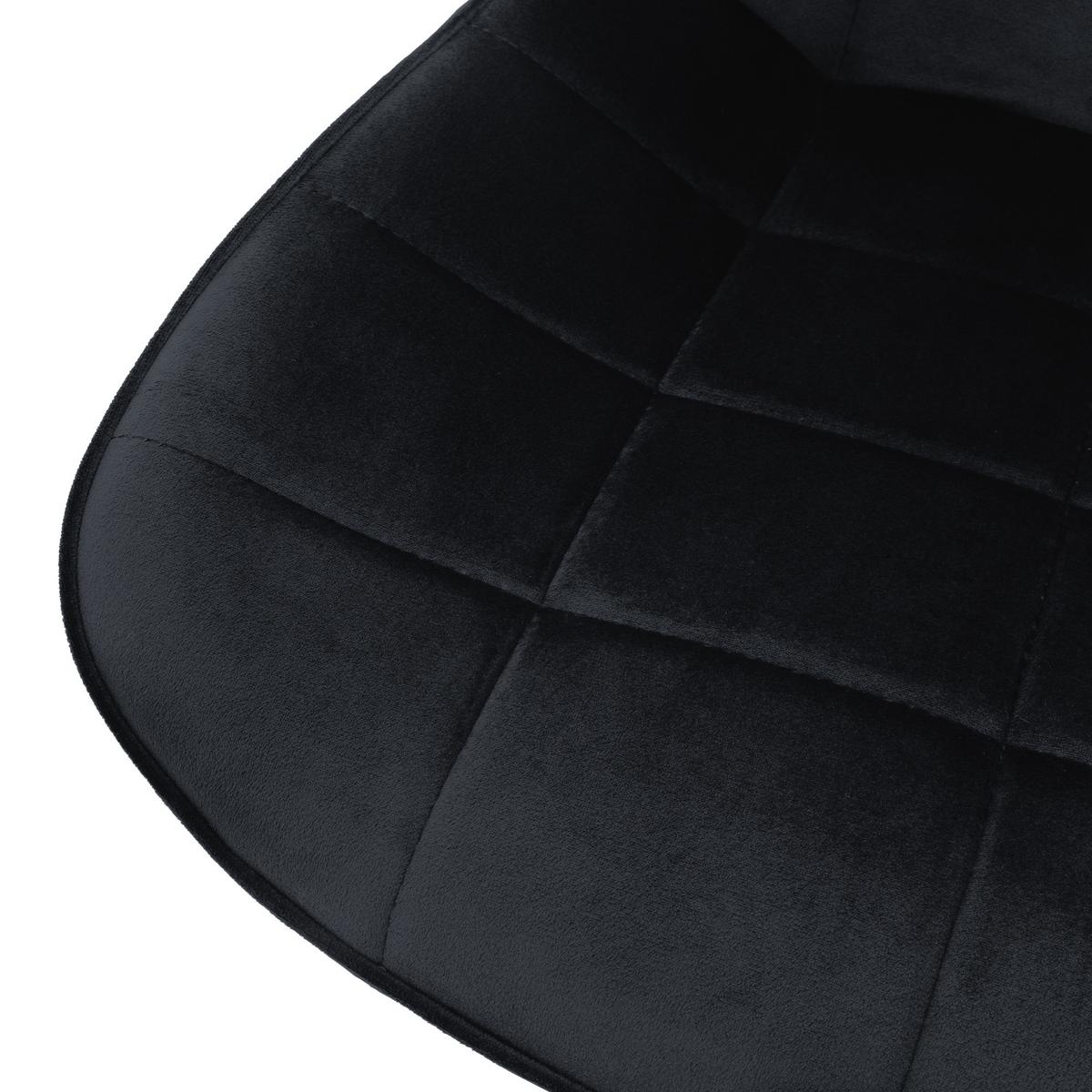 BÜROSTUHL Samt Schwarz - Schwarz, Metall (53/97/60cm) - ML-DESIGN