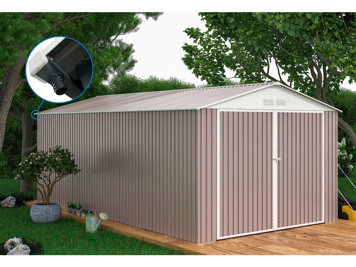 METALL-GARAGE PVC nevada - Hellgrau, Metall (570/310/570cm) - Habitat Garten