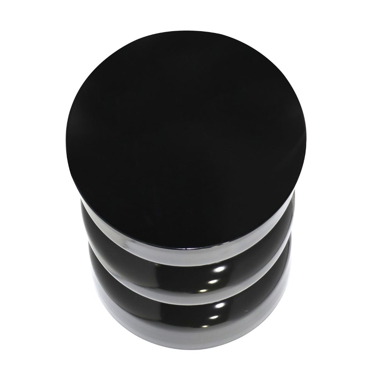 BEISTELLTISCH aus lackiertem Metall 36/50/36 cm - Schwarz, Metall (41/36/50cm) - Calicosy