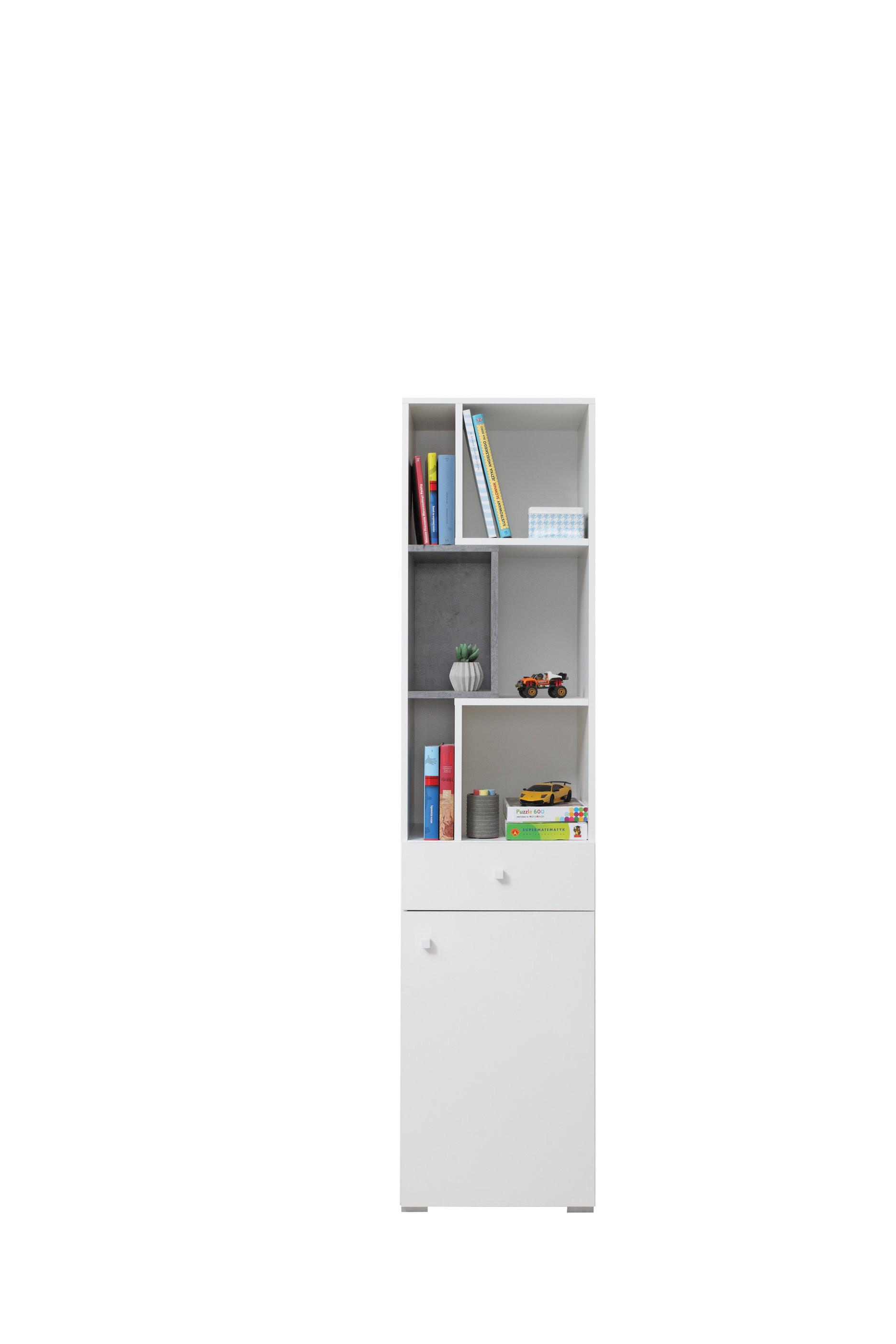 BÜCHERREGAL GALIA 45x40x190 cm, Regal Weiß - Weiß, Holzwerkstoff (45/190/40cm) - MASSENO