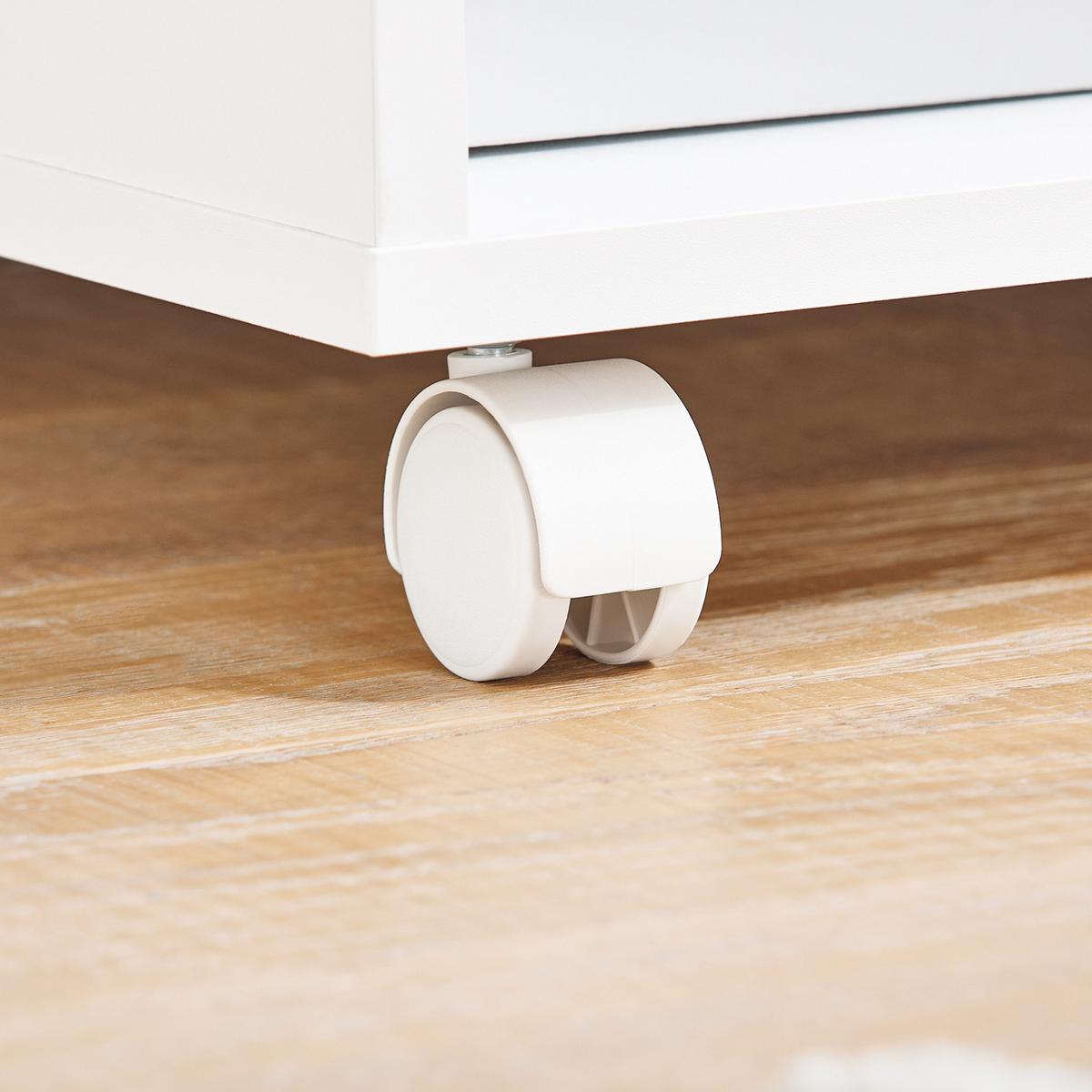 ROLLCONTAINER Weiß-Natur - Weiß, Holzwerkstoff (63/88/42cm) - SoBuy