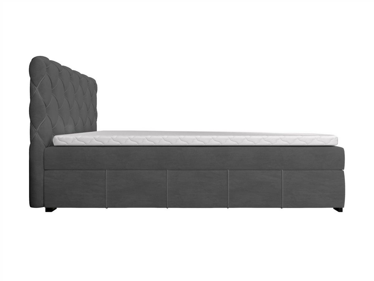 BOXBETT Gisel - Dunkelgrau, Holzwerkstoff/Textil (120/200cm) - Fun Möbel