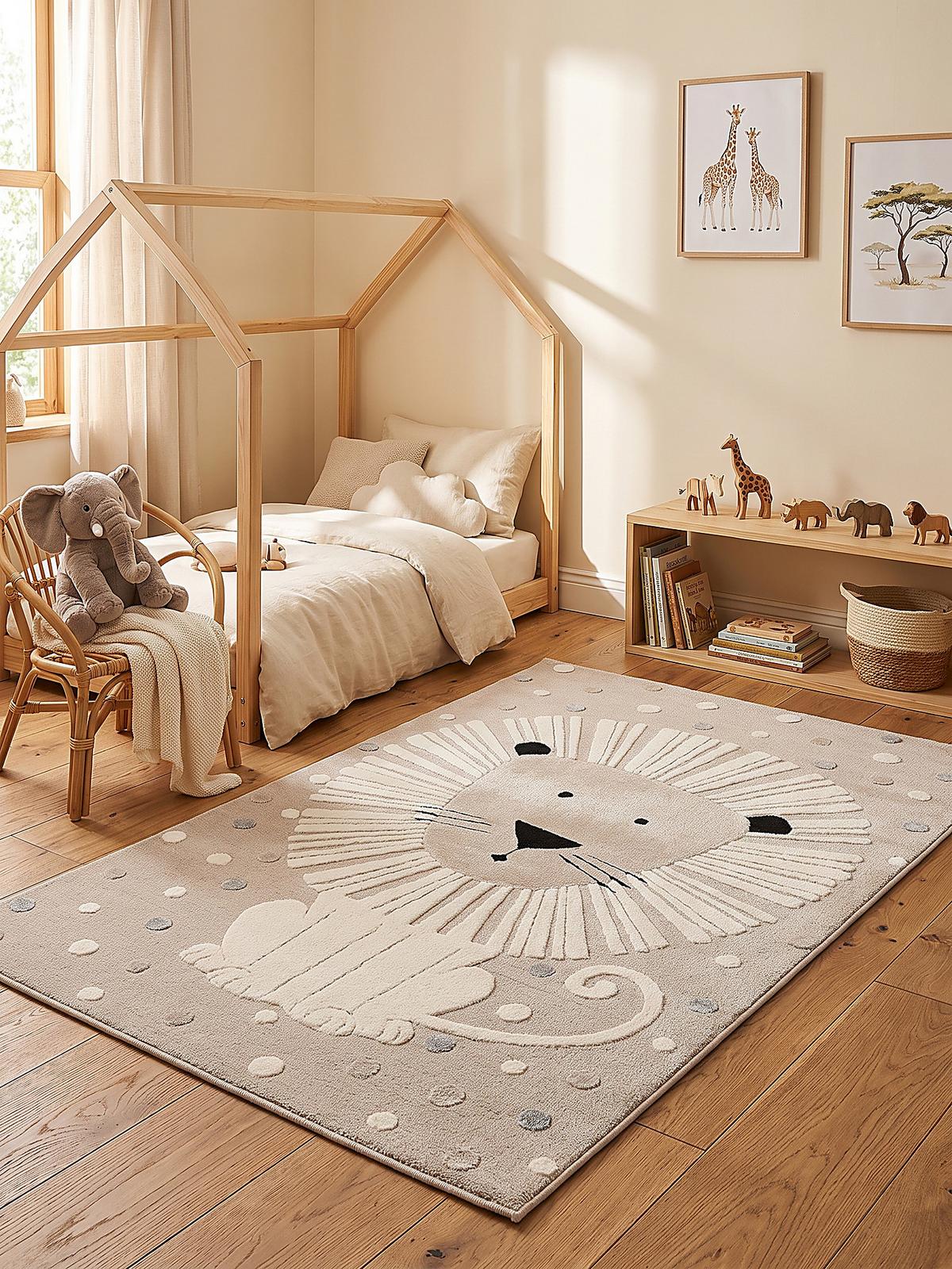 KINDERTEPPICH Kurzflor VELT Polypropylen Beige 120 x 170 cm - Beige, Textil (120/170cm) - KADIMA DESIGN