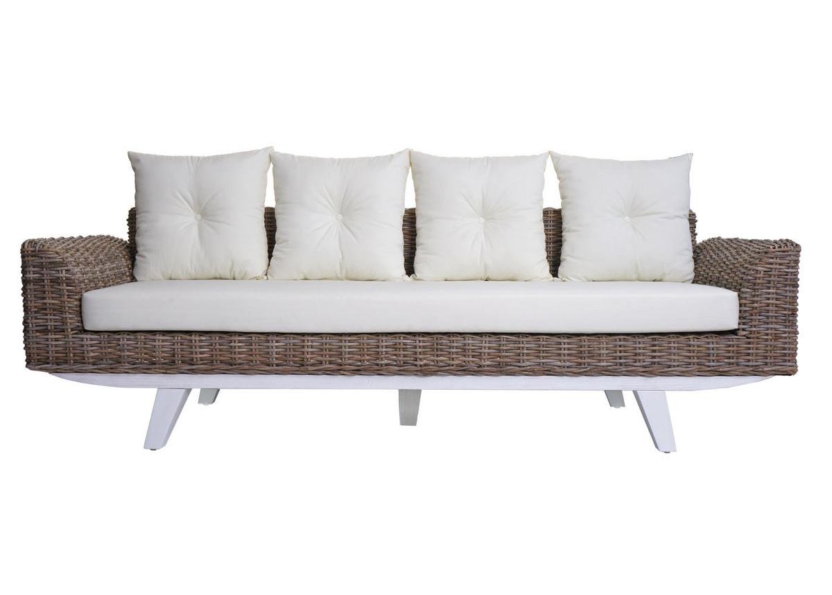 SOFA Cremeweiß - Creme/Weiß, Holz (209/85/78cm) - MCW