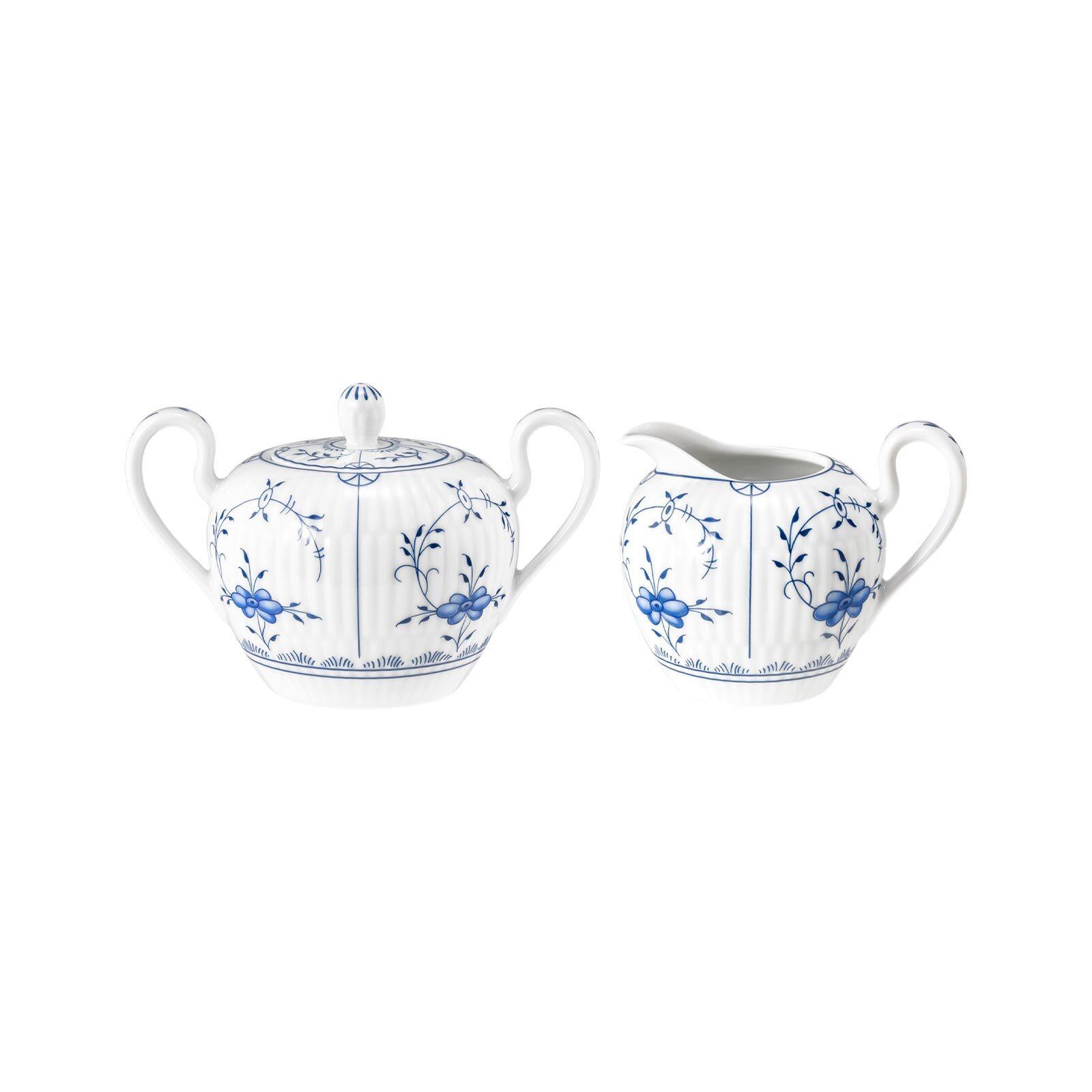 MILCH- & ZUCKER-SET Amina Strohblume blau-weiß 2-tlg. - Blau/Weiß, Keramik (1/2cm) - Seltmann Weiden
