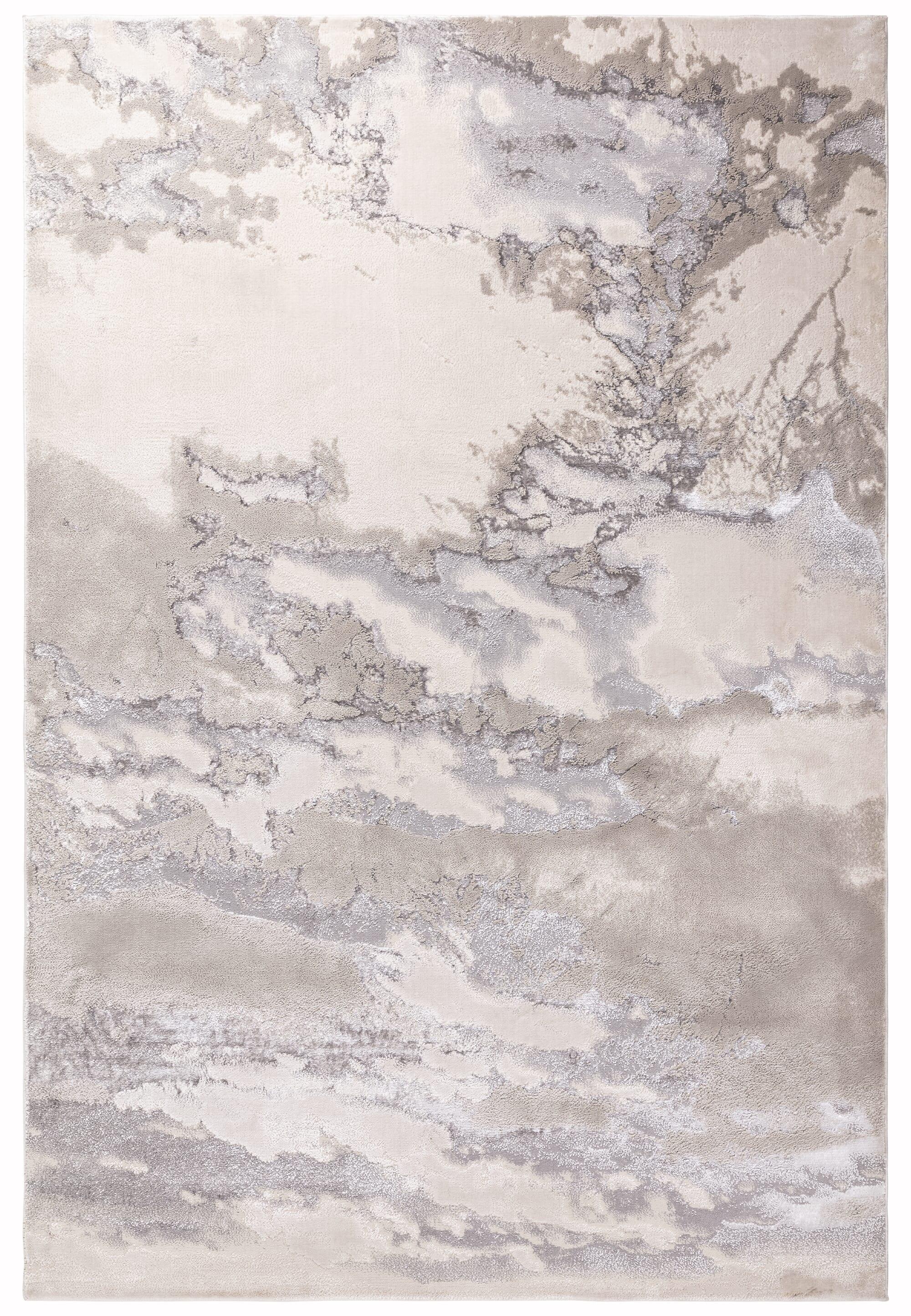 TEPPICH SARNTAL, abstrakt, Silbergrau, 120 x 170 cm - Silberfarben, Textil (170/120cm) - KADIMA DESIGN
