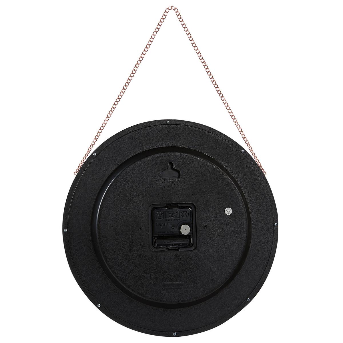 WANDUHR Kunststoff schwarz/kupfer Bezas - Schwarz, Kunststoff (30/48/4cm) - Beliani