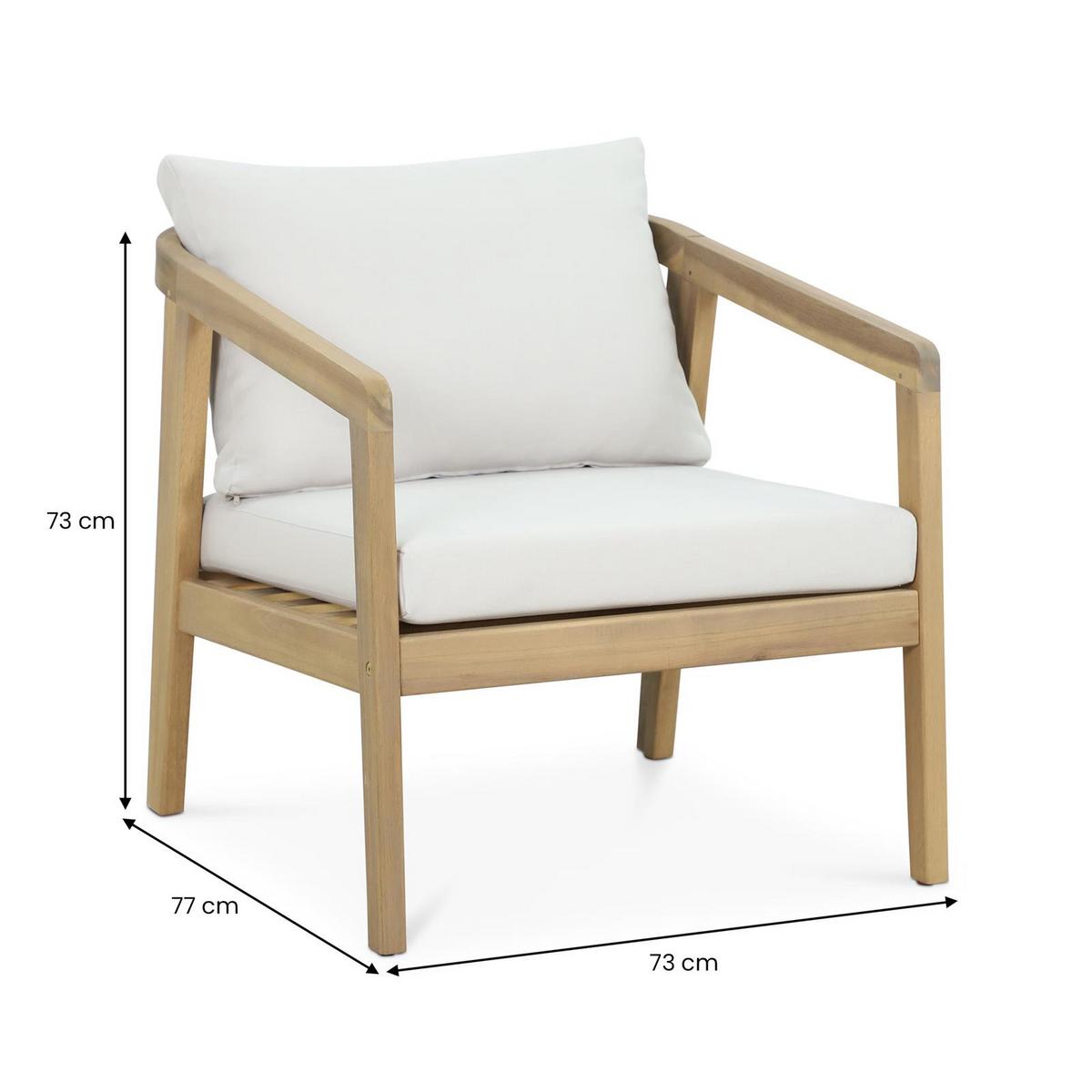GARTENLOUNGE YAPA 4er Set beige, natur - Beige, Textil - IDIMEX