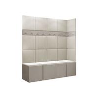 GARDEROBEN-SET Orion II - Kaschmir/Beige, Holzwerkstoff/Kunststoff (168/186/46cm) - MIRJAN24