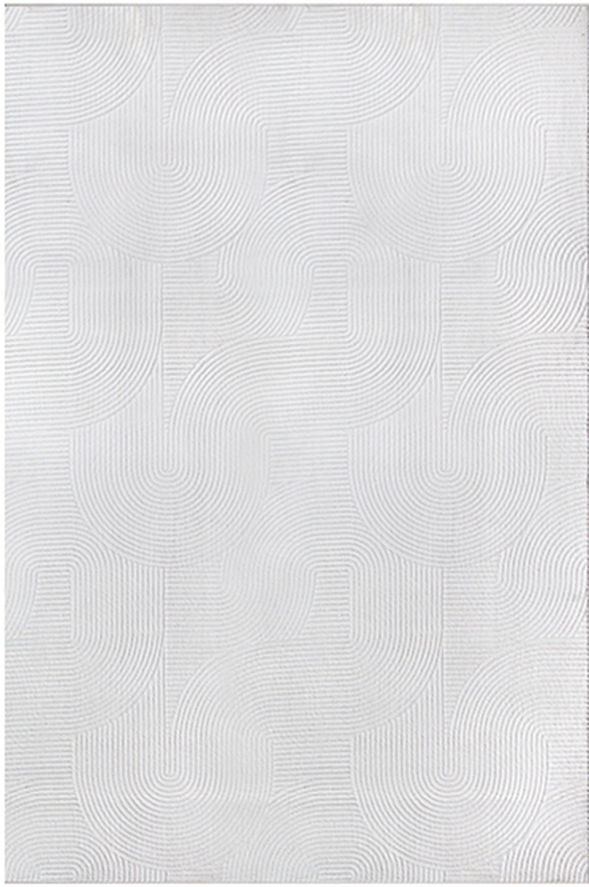 KURZFLORTEPPICH Antirutsch Geometrisch DALAR Polypropylen Weiß 200 x 280 cm - Weiß, Textil (200/280cm) - KADIMA DESIGN