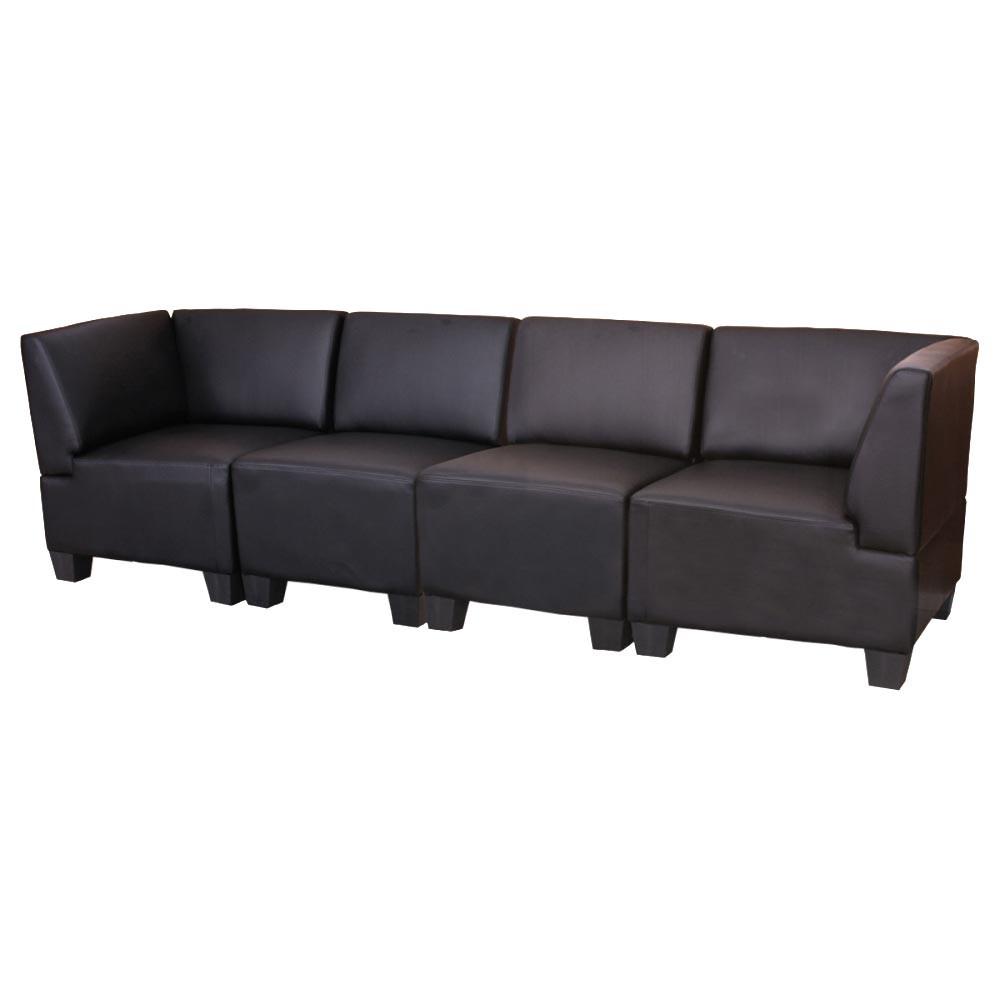 4-SITZER Schwarz - Schwarz, Textil (258/76/72cm) - MCW