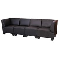 4-SITZER Schwarz - Schwarz, Textil (258/76/72cm) - MCW