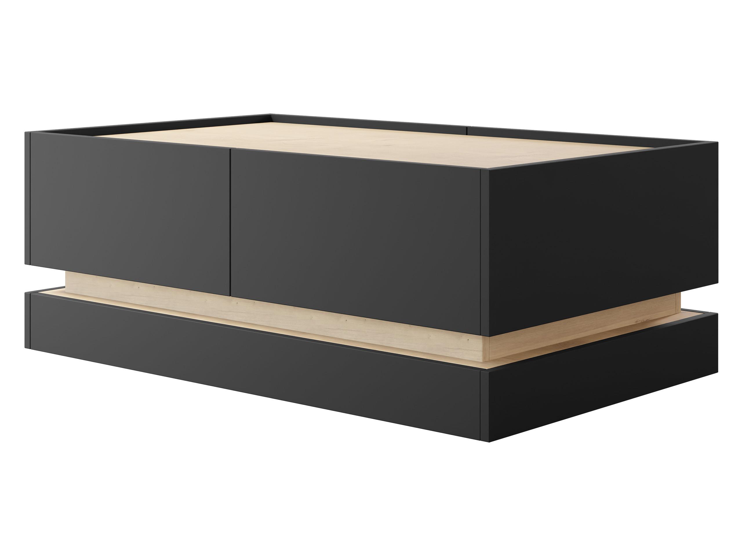 COUCHTISCH Zarpant L97 4K - Eichefarben/Schwarz, Holzwerkstoff (60/97/40cm) - MIRJAN24