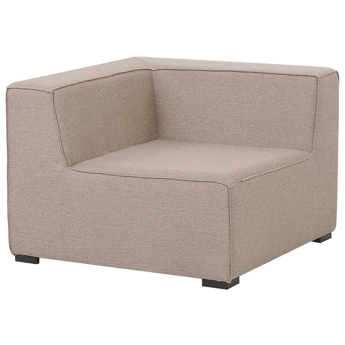 LOUNGE SET 7-Sitzer beige rechtsseitig modular Arezzo - Beige, Textil - Beliani
